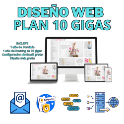 Incluye Dominio, Hosting, Configuracion de email gratis, diseño web Gratis y Posicionamiento en Google